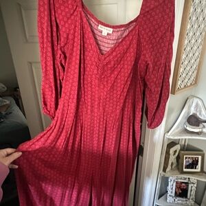 Knox Rose Red and Pink Jumpsuit